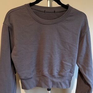 Charcoal Cropped Sweatshirt for Women
